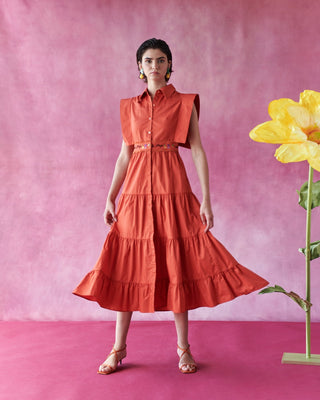 Lucero Dress Orange - CELIA B