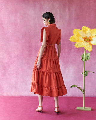 Lucero Dress Orange - CELIA B