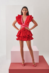 Prisma Dress Red
