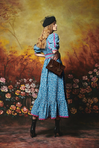 ALAMO DRESS BLUE CORDUROY - CELIA B