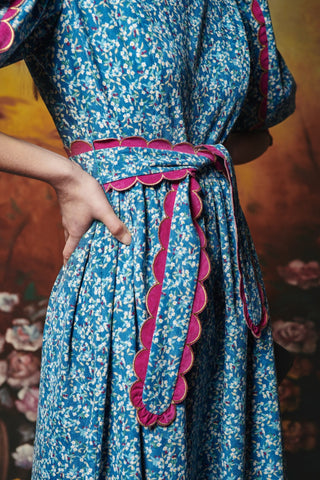 ALAMO DRESS BLUE CORDUROY - CELIA B