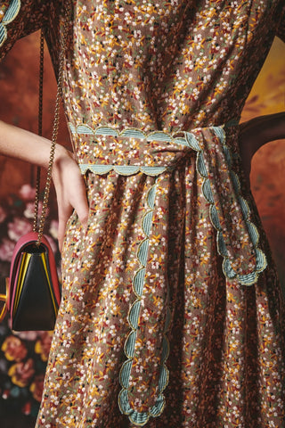 ALAMO DRESS BROWN CORDUROY - CELIA B