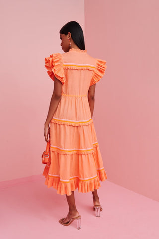 Moonlit Dress Orange - CELIA B