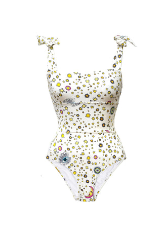 STARRY NIGHT BATHING SUIT-WHITE - CELIA B